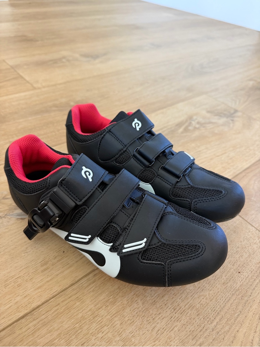 Peloton Black and Red Women's Cycling Shoes